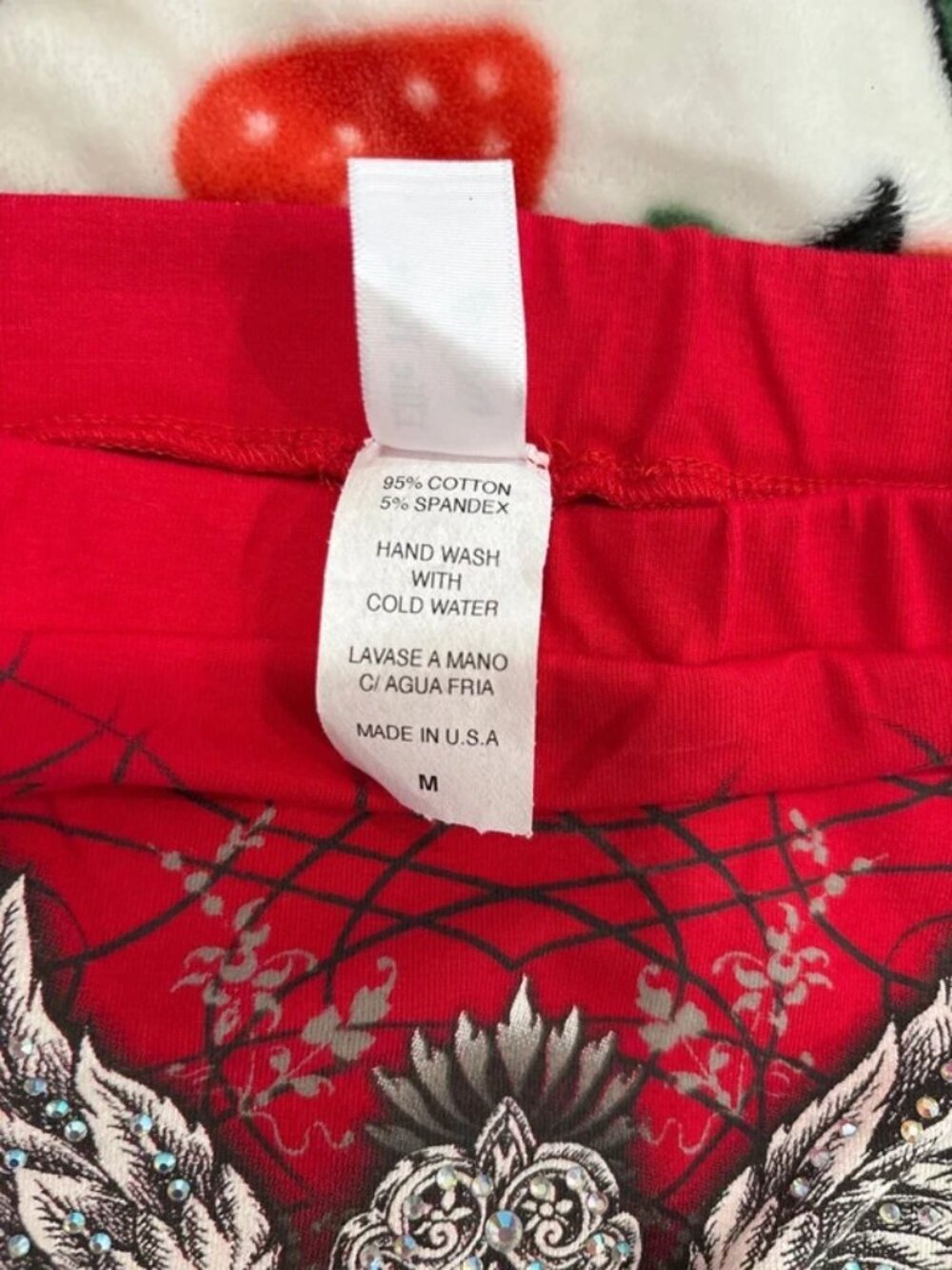 Red Graphic Rhinestone Tube Top - Picture 4 of 5